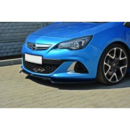 Накладка сплиттер на передний бампер на Opel Astra J OPC / VXR